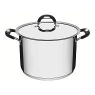 Caldeirão 24cm 7,7 Litros Duo Silicone Aço Inox Tramontina Com Tampa E Alças Em Silicone